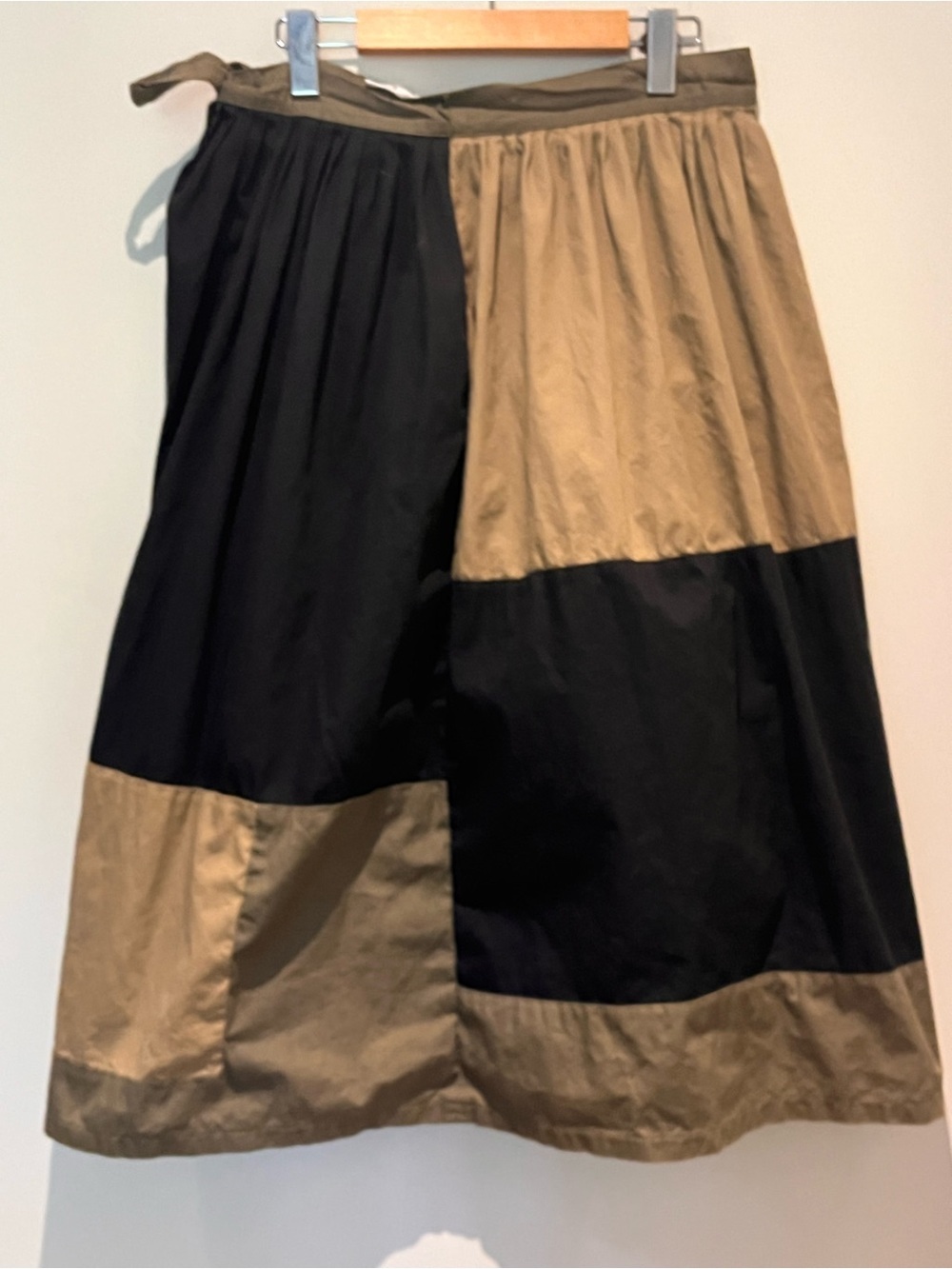 Colourblock Patchwork Print Midi 100% Cotton Skirt M/L - Picture 6 of 8